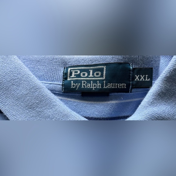 RALPH LAUREN POLO BLUE STRIPED XXL SHORT SLEEVE SHIRT - Picture 5 of 5
